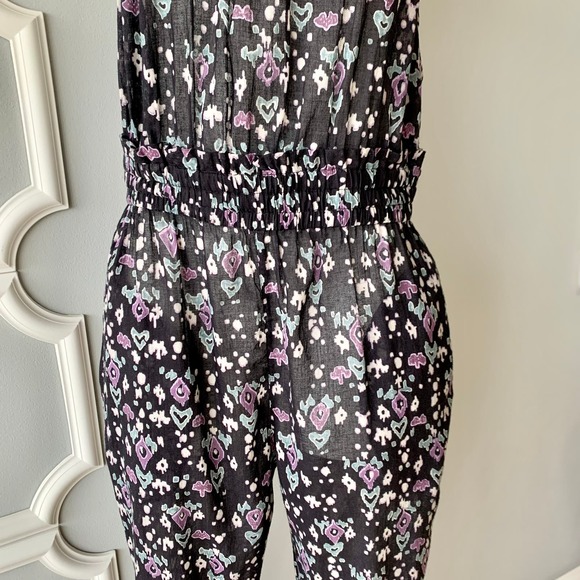 Etoile Isabel Marant Timea Floral-Print Strapless Jumpsuit Size 10 - Picture 5 of 12